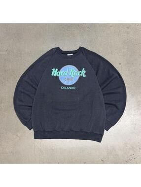 Hard Rock Cafe Men's Black and Multi Sweatshirt